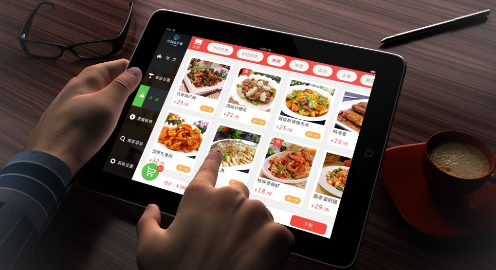 touchscreen for ordering system